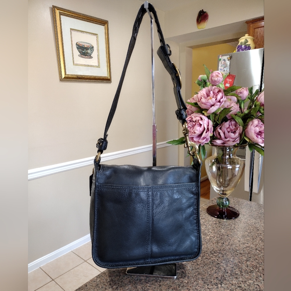 Coach Blue Legacy Tattersall Bleeker Large Flawp - Picture 3 of 17